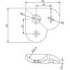 Platine d'angle 90° pour tube