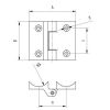 Charnière sur tube Ø 42,4 mm